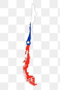 Chile map png sticker illustration, transparent background. Free public domain CC0 image.