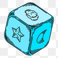 Cube toy png sticker illustration, transparent background. Free public domain CC0 image.