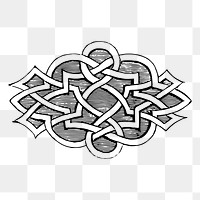 Celtic shape png sticker, drawing illustration, transparent background. Free public domain CC0 image