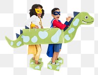 Superhero kids png sticker, transparent background