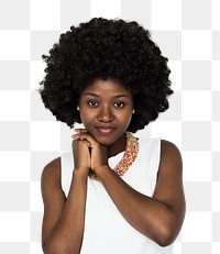 African-American girl png sticker, transparent background