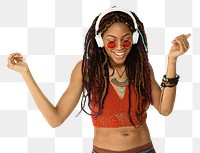 Woman dancing png sticker, transparent background