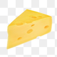 Swiss cheese png sticker, food image on transparent background