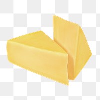 Cheese png sticker, dairy product image on transparent background