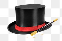 Magician hat png sticker, object image on transparent background
