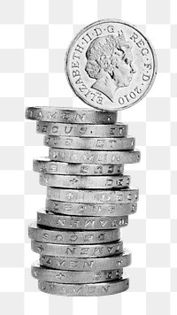 UK ten pence png coin stack sticker, money image on transparent background. Location unknown, 4 MAY 2017.