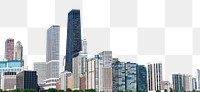 Cityscape skyline png border, architecture on transparent background