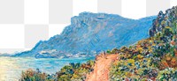 Png Claude Monet landscape border, transparent background, remixed by rawpixel.