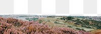 Nature landscape png border, transparent background