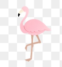 Pink flamingo png animal sticker, transparent background