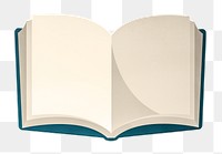 Open notebook png sticker, transparent background