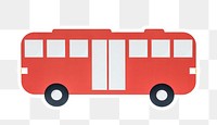 Red bus png sticker, transparent background