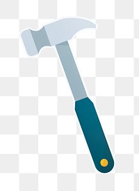 Hammer png sticker, transparent background