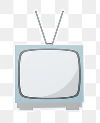 Retro television png sticker, transparent background