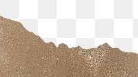 Beach sand png border, transparent background