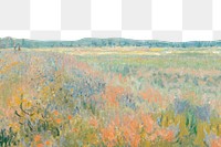 Monet's landscape png border, nature illustration remixed by rawpixel, transparent background