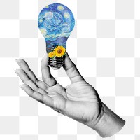 Surreal bulb png sticker, remixed by rawpixel transparent background
