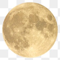 Full moon png sticker, transparent background 