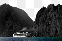 Cruising png border, nature transparent background