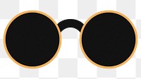 Round sunglasses png sticker,  transparent background