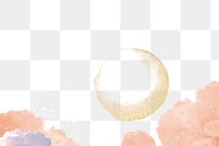 Moon sky png border, transparent background 