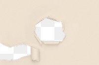 Paper hole png overlay, transparent design