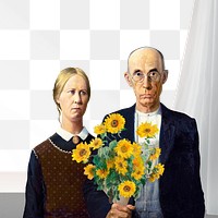 American Gothic png border remixed by rawpixel, transparent background