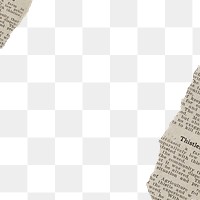 Vintage paper png border, note transparent background