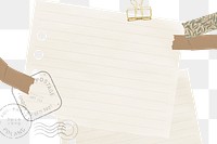 Note png frame, stationery transparent background