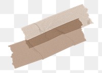 Brown washi png sticker, transparent background