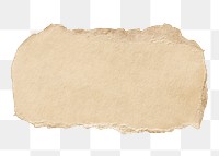 Png brown ripped paper sticker, stationery transparent background