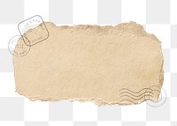 Paper piece png sticker, ephemera transparent background
