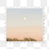 Nature postage png sticker, transparent background