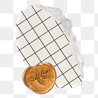 Grid paper png sticker, stationery transparent background