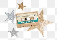 Tape cassette png sticker, transparent background