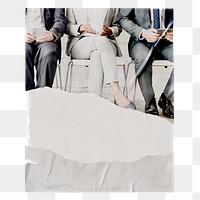 Human resources png poster, ripped paper on transparent background