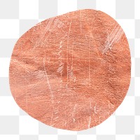 Orange granite png abstract shape sticker, aesthetic collage element, transparent background