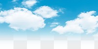 Blue sky png border, transparent background