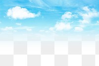 Blue sky png border, transparent background