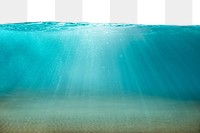 Underwater png border, clean ocean, environment image, transparent background