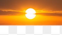 Sunset sky png border, transparent background, summer aesthetic 