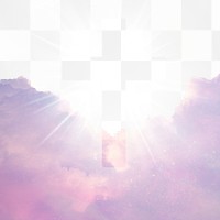 Christian sky png, transparent background with aesthetic clouds