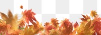 Autumn leaves png border, transparent background