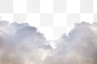 Aesthetic clouds png border, transparent background