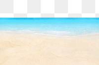 Beautiful beach png border, transparent background