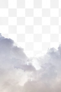 Aesthetic clouds png border, transparent background