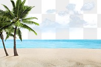 Summer beach png, transparent background