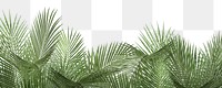 Tropical leaves png border, transparent background