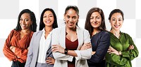 Png women in startup business sticker, transparent background