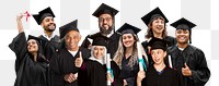 University graduation png sticker, transparent background